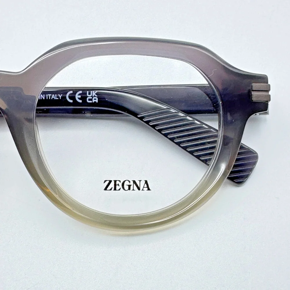 Ermenegildo Zegna Eyeglass Frames EZ5303 020 Gray Gradient Geometric 49-23-145